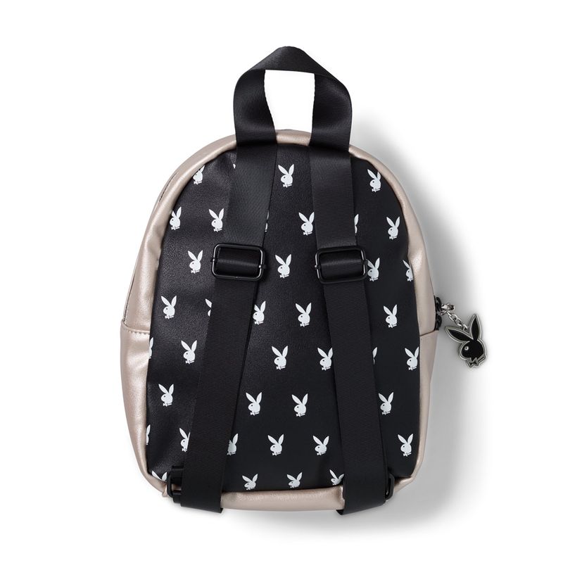 Bolsas De Mao Playboy Bunny Mini Backpack Feminino Pretas | ZTFWK7352