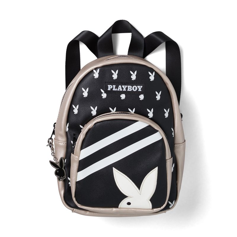 Bolsas De Mao Playboy Bunny Mini Backpack Feminino Pretas | ZTFWK7352