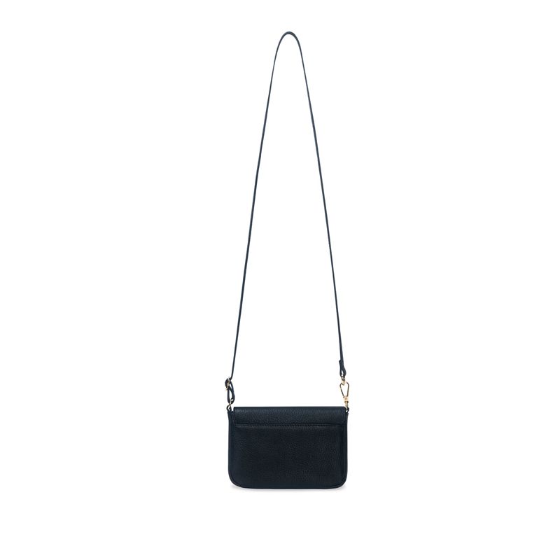 Bolsas De Mao Playboy Couro Crossbody Feminino Pretas | RINMF5264