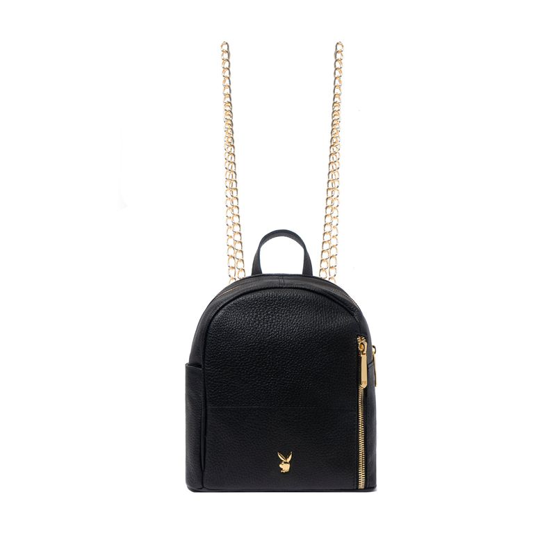 Bolsas De Mao Playboy Couro Mini Backpack Feminino Pretas | IBJDH6241