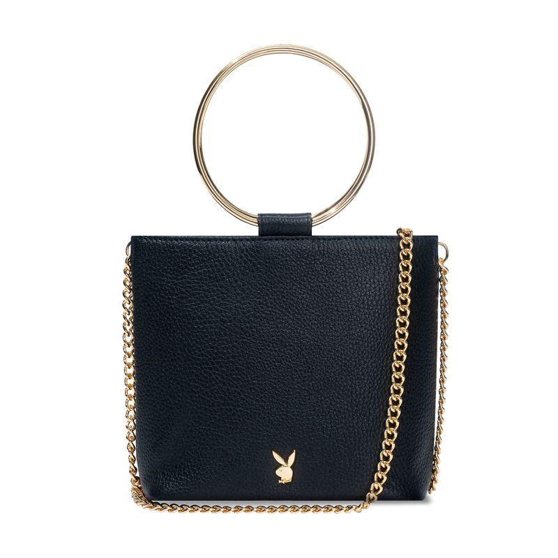 Bolsas De Mao Playboy Couro Ring Clutch Feminino Creme | UKEVT7069