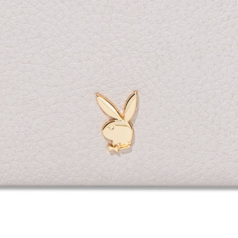 Bolsas De Mao Playboy Couro Ring Clutch Feminino Creme | UKEVT7069