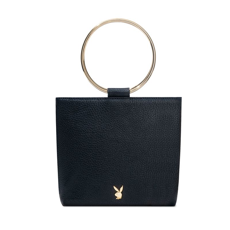 Bolsas De Mao Playboy Couro Ring Clutch Feminino Creme | UKEVT7069