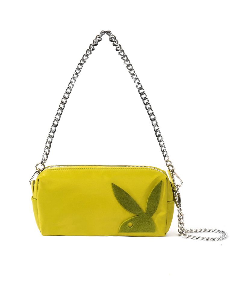 Bolsas De Mao Playboy Nylon Clutch Feminino Mostarda | SPNUE9816