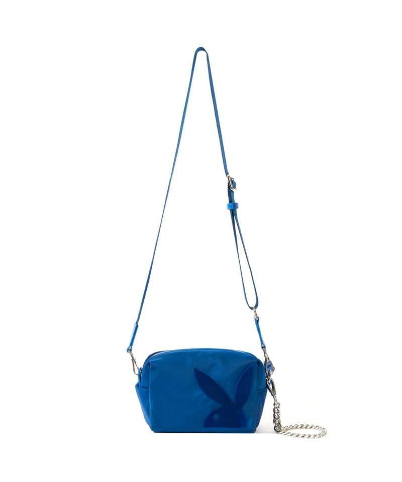 Bolsas De Mao Playboy Nylon Crossbody Feminino Azuis Escuro | YIRCU7168