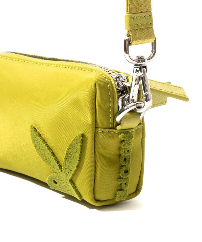 Bolsas De Mao Playboy Nylon Pouchette Feminino Verde Oliva | BJTCD2904