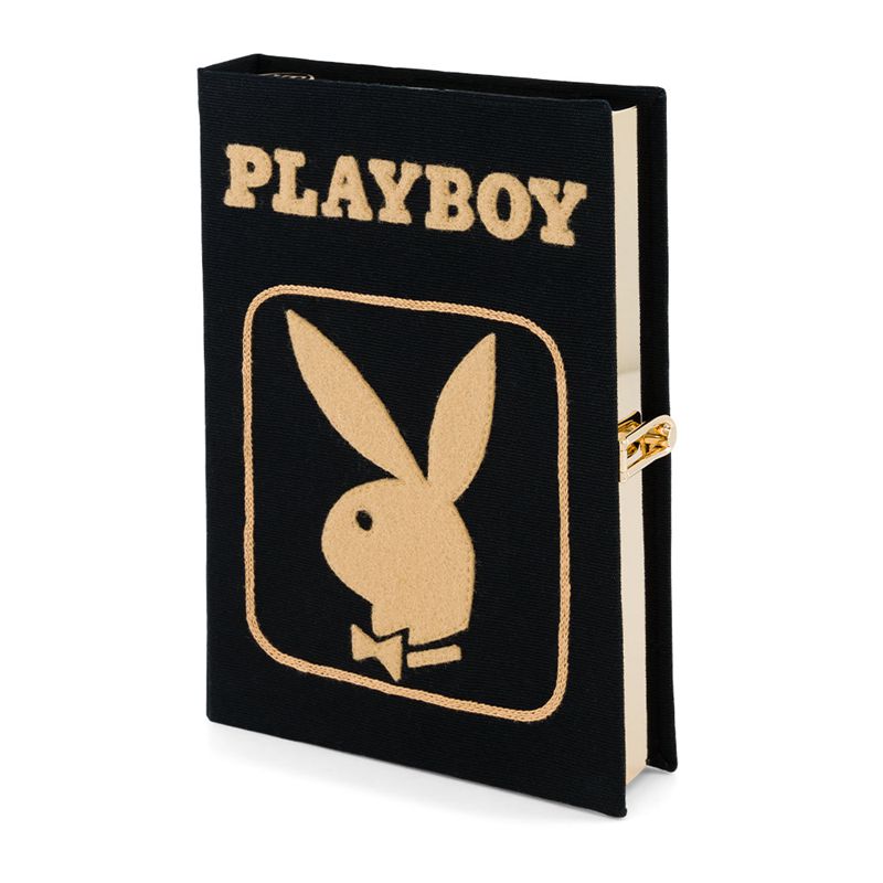 Bolsas De Mao Playboy Olympia Le-Tan January 1984 Cover Clutch Feminino Pretas Douradas | XGPKQ5831