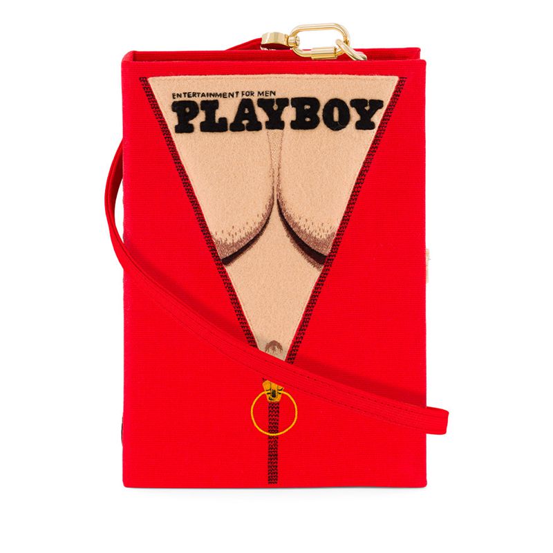 Bolsas De Mao Playboy Olympia Le-Tan July 1973 Cover Clutch Feminino Vermelhas | AIWKV8563