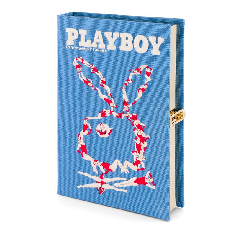 Bolsas De Mao Playboy Olympia Le-Tan July-August 2013 Cover Clutch Feminino Azuis | FSPOG2860