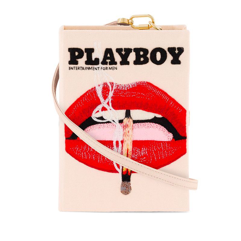 Bolsas De Mao Playboy Olympia Le-Tan November 2013 Cover Clutch Feminino Vermelhas Laranja | VNKXP4801