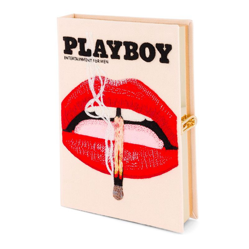 Bolsas De Mao Playboy Olympia Le-Tan November 2013 Cover Clutch Feminino Vermelhas Laranja | VNKXP4801