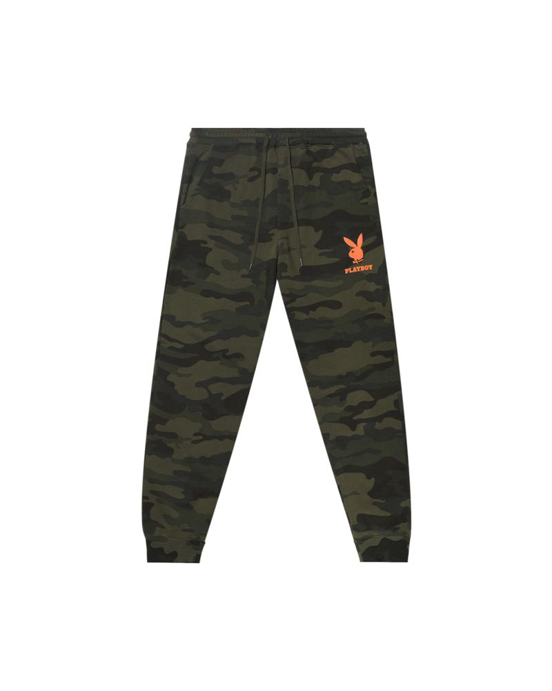 Calça De Moletom Playboy Camo Rabbit Head Joggers Masculino Verdes Pretas | UHNKI9538