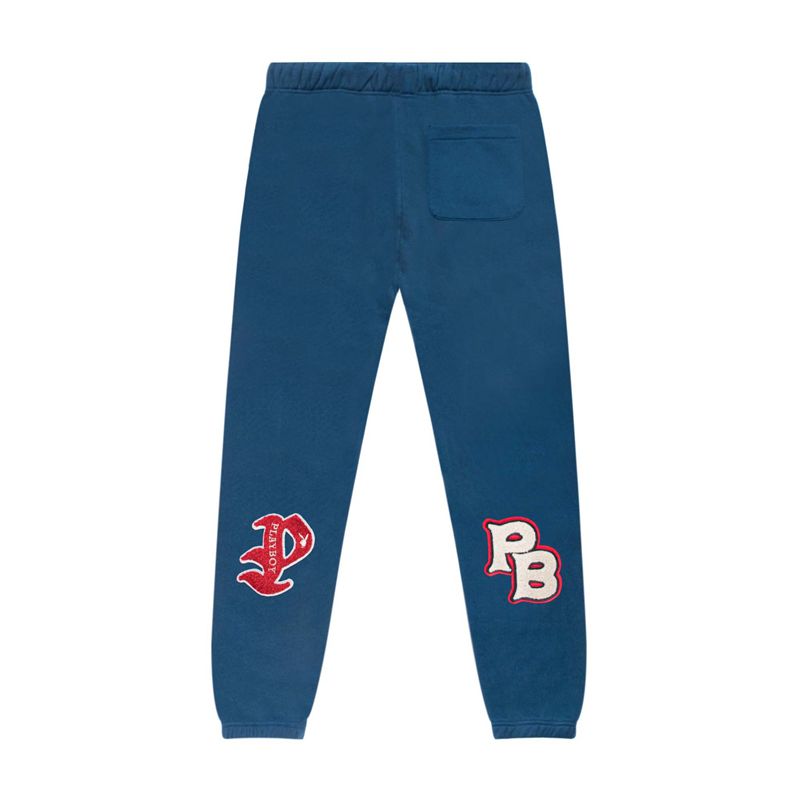 Calça De Moletom Playboy Championship Sweatpant Masculino Azul Marinho | JRGSW0853