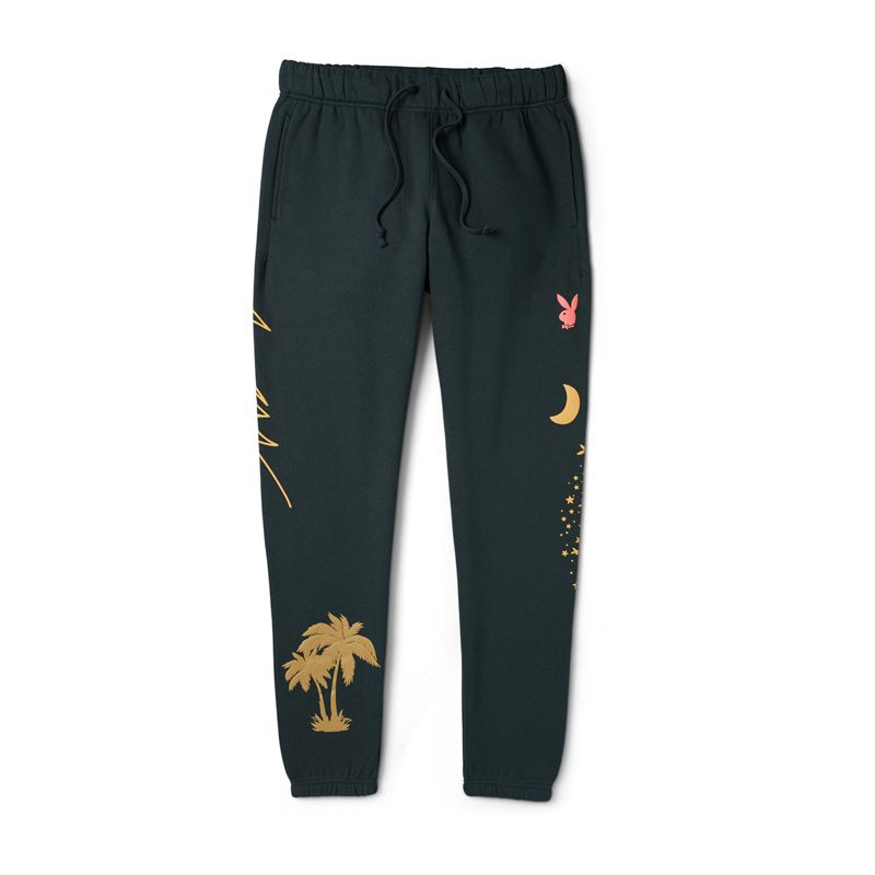 Calça De Moletom Playboy Love Sweatpant Masculino Pretas | QYCVD8763