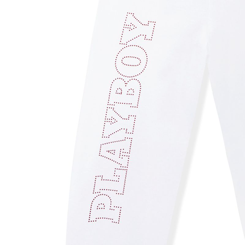 Calça De Moletom Playboy Masthead Washed Masculino Branco Vermelhas | WSVCY3920