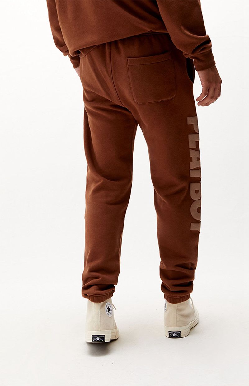 Calça De Moletom Playboy Pacsun Haus Masculino Bordeaux | LEDRF0251