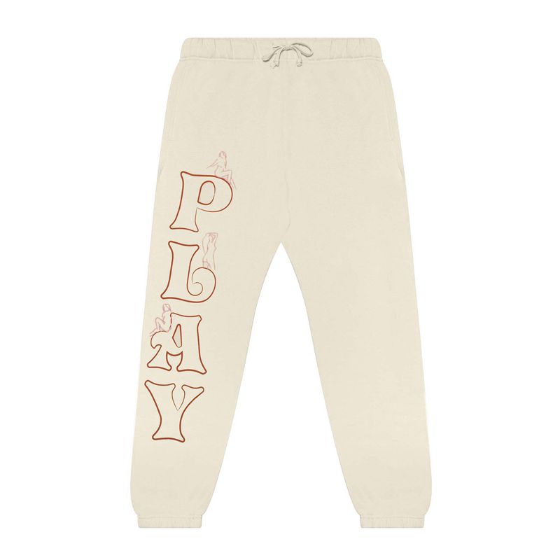 Calça De Moletom Playboy Play Masculino Branco | TLFNC9841