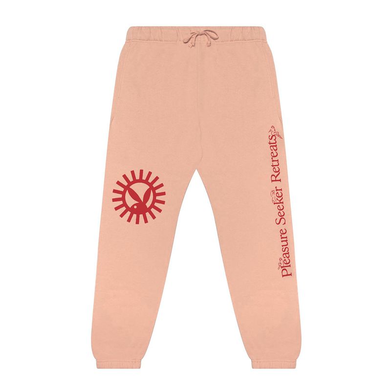 Calça De Moletom Playboy Sun Up Masculino Laranja | KTBUS5412