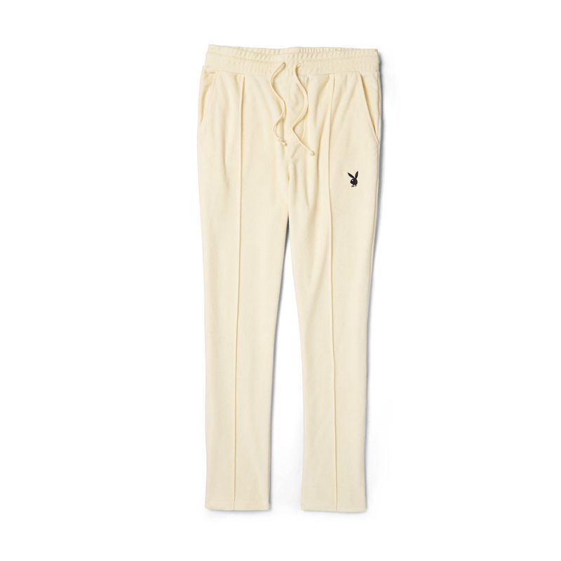 Calça De Moletom Playboy Terry Sweatpant Masculino Branco | KUQES9670