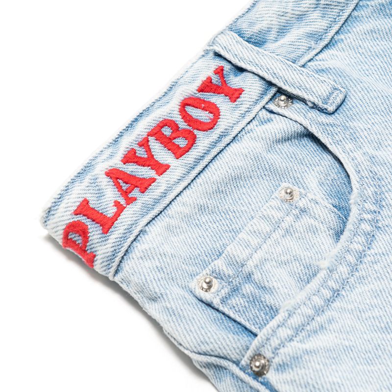 Calça Jeans Playboy Cloud Nine Boyfriend Feminino Azuis | ZWFAP7358