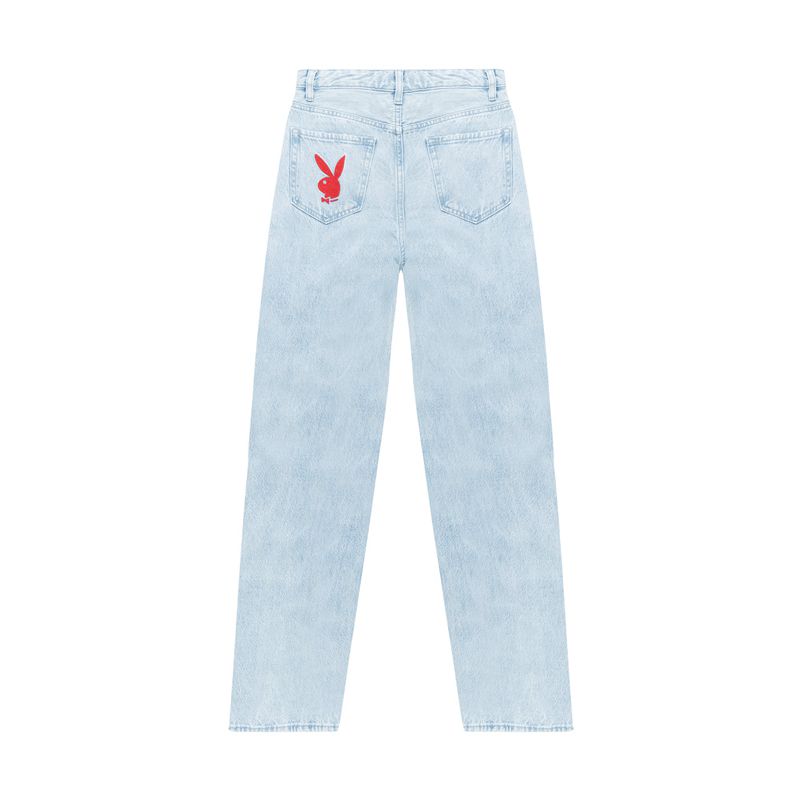 Calça Jeans Playboy Cloud Nine Boyfriend Feminino Azuis | ZWFAP7358