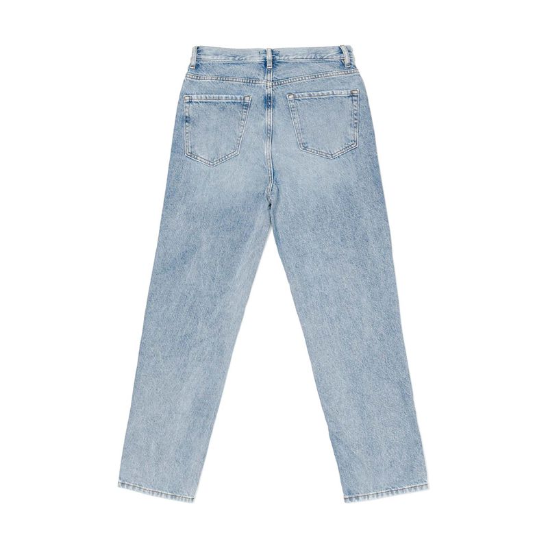 Calça Jeans Playboy Light Blue High-Waisted Straight Leg Feminino Azuis | XARHM0948