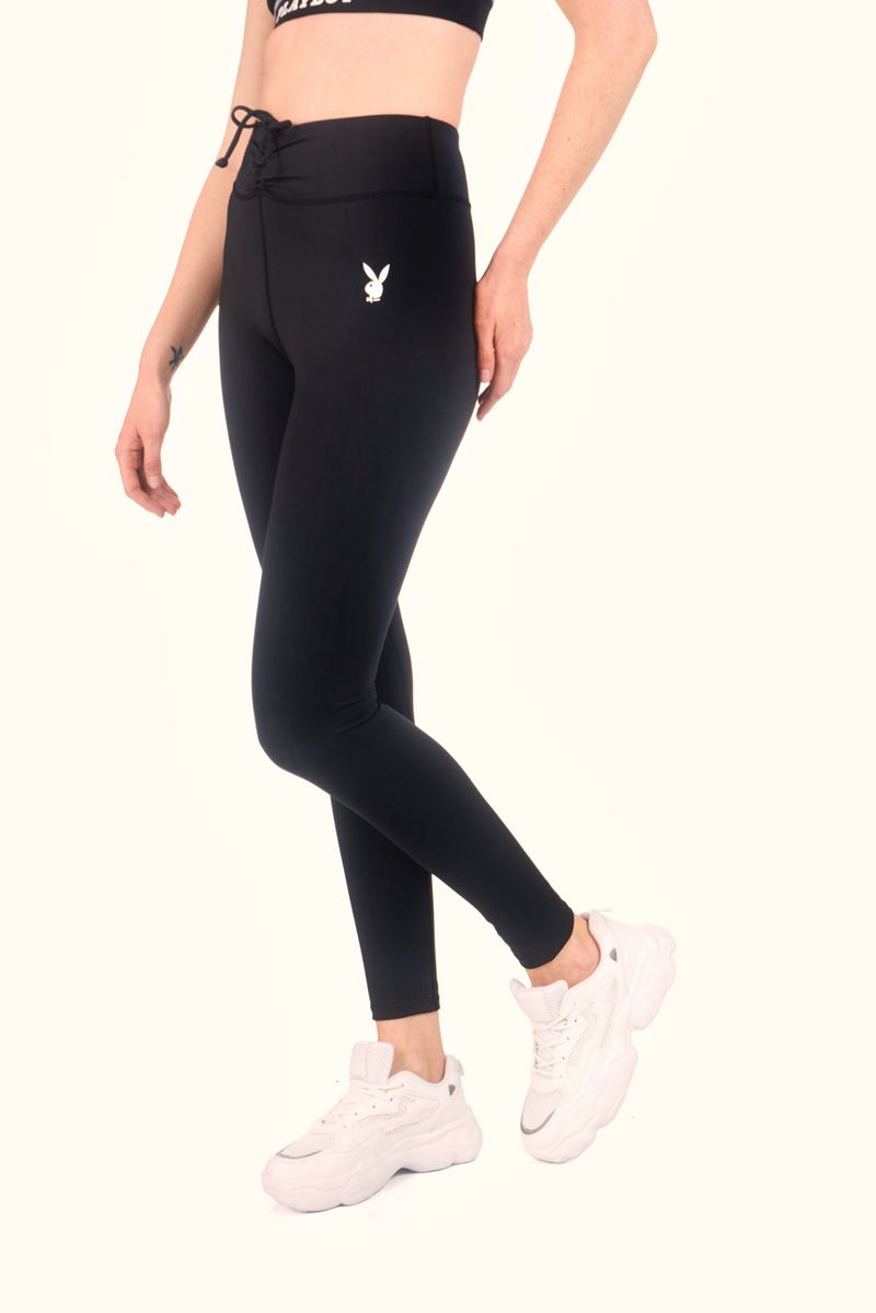 Calças Playboy Active Ruched Waistband Leggings Feminino Cinzentas | HWRBY1293