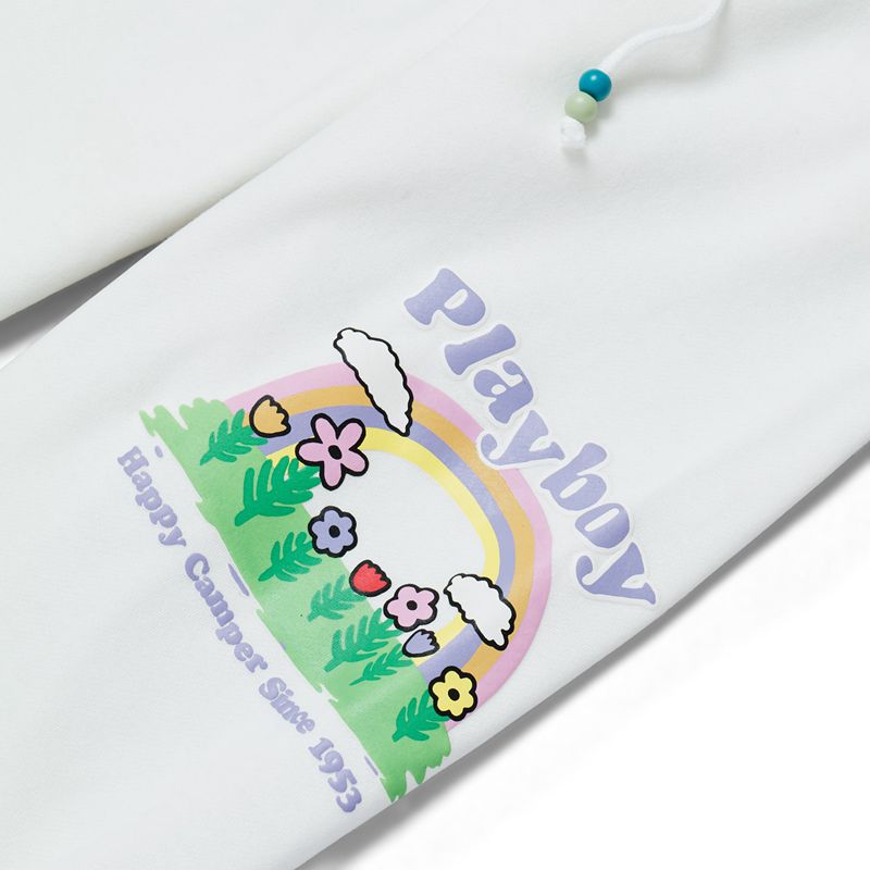 Calças Playboy Beaded Rainbow Sweats Feminino Branco | XDWYQ8720