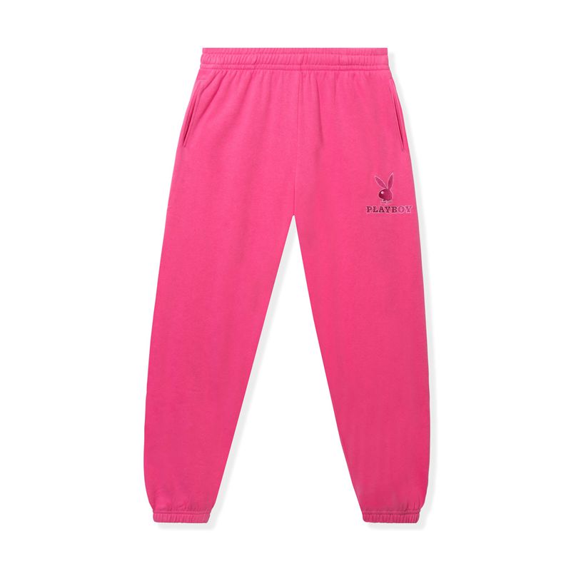 Calças Playboy Classicos Boyfriend Sweats Feminino Rosa | RSJCQ7480