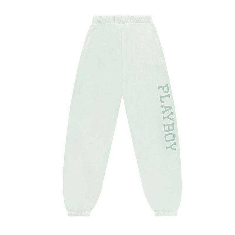 Calças Playboy Classicos Masthead Sweats Feminino Menta Verdes | AJOZB1469