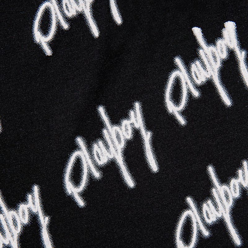 Calças Playboy Graffiti Script Legging Feminino Pretas Branco | GOCLR2781