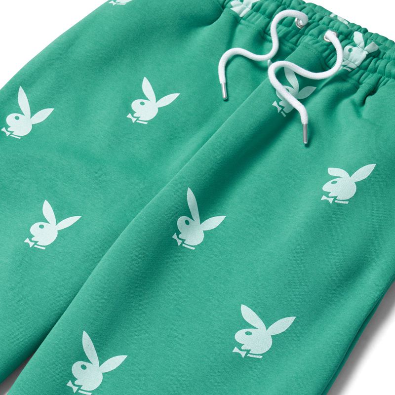 Calças Playboy Green Bunny Joggers Feminino Verdes | TCZEA1056