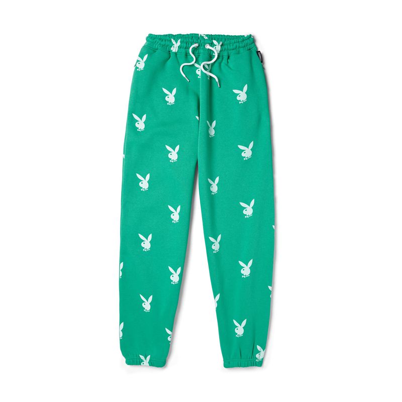 Calças Playboy Green Bunny Joggers Feminino Verdes | TCZEA1056