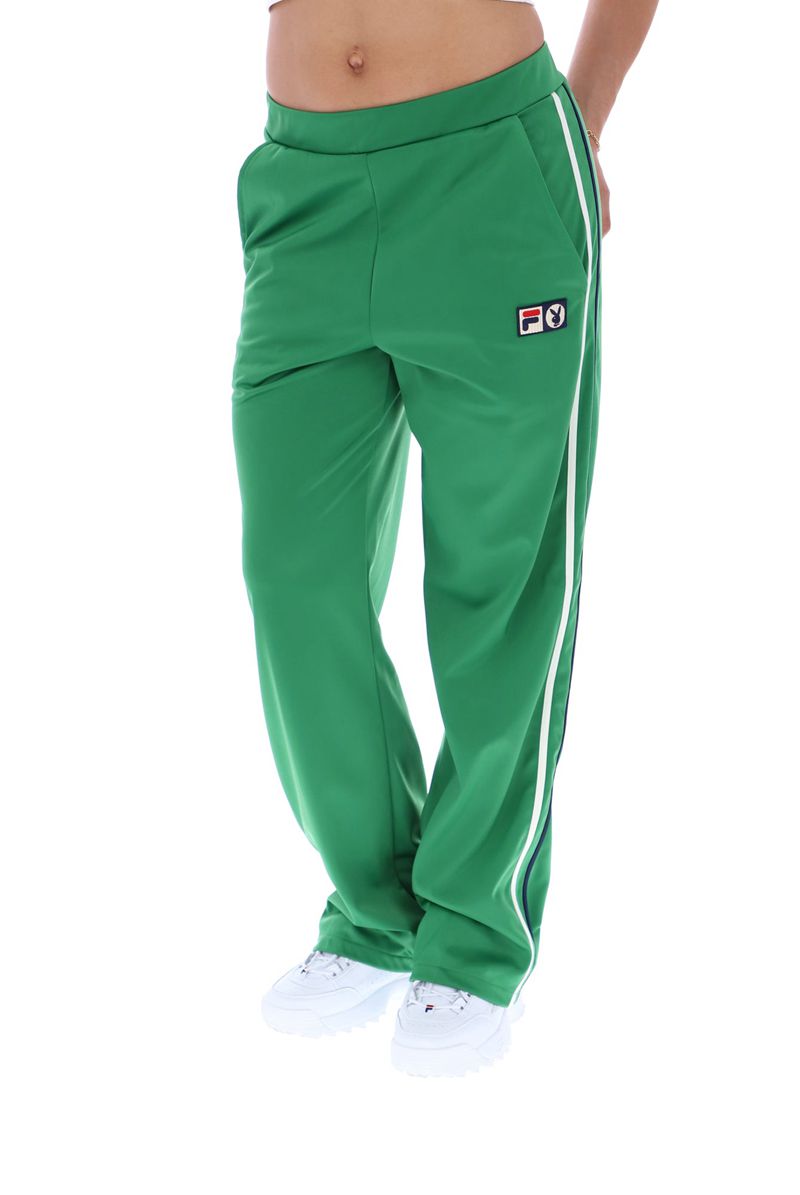 Calças Playboy X Fila Mardi Atletismo Feminino Verdes | VUAKB8639