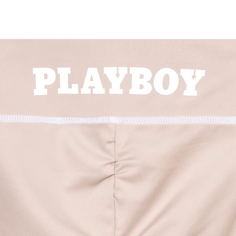 Calções Playboy Active Rucheds Feminino Pretas | FJAGY3059