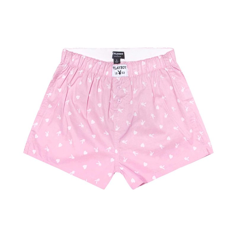 Calções Playboy Bunny Boxers Feminino Pretas | DPYXF5674