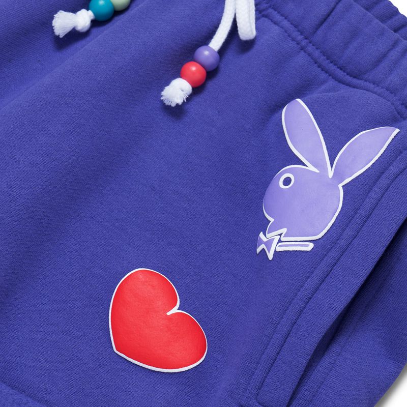 Calções Playboy Cabin Fever Sweats Feminino Roxo | HOJGY7325