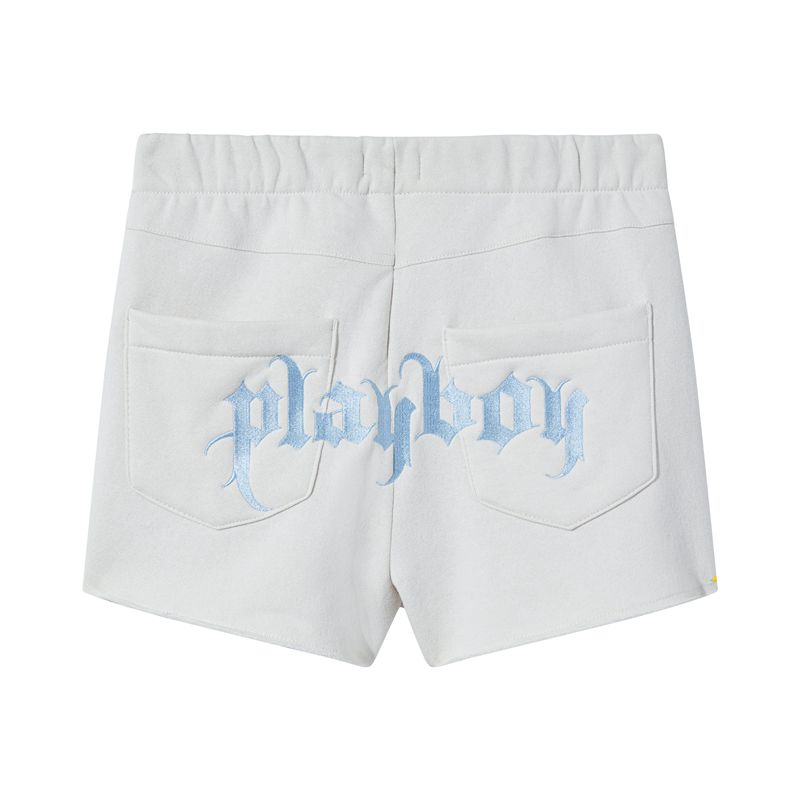 Calções Playboy Club Sweat Feminino Branco | WEBKF1327