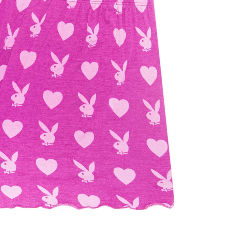 Calções Playboy Heart Bunny Sleeps Feminino Roxo Escuro | PXNGM1743