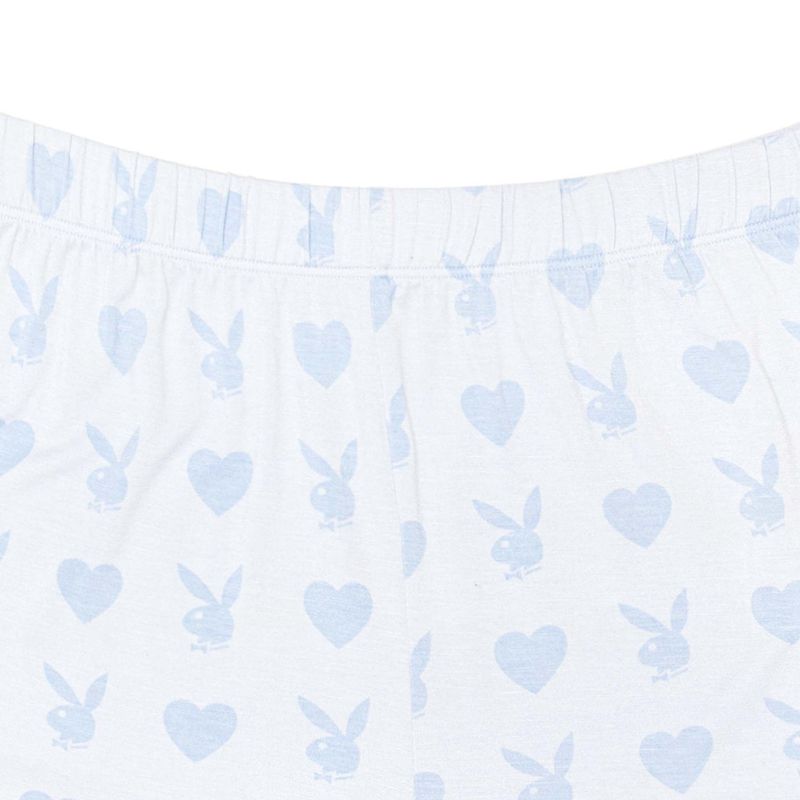 Calções Playboy Heart Bunny Sleeps Feminino Roxo Escuro | PXNGM1743