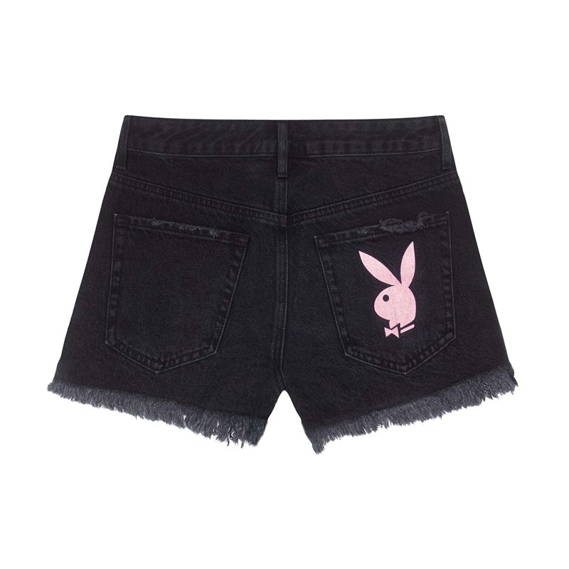 Calções Playboy High Rise Festivals Feminino Pretas | YPRKX2416