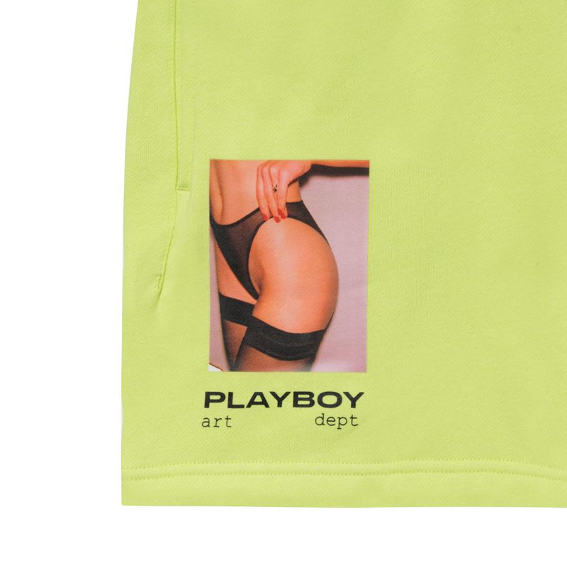 Calções Playboy Invite Only Sweats Masculino Verdes | JALRW5287