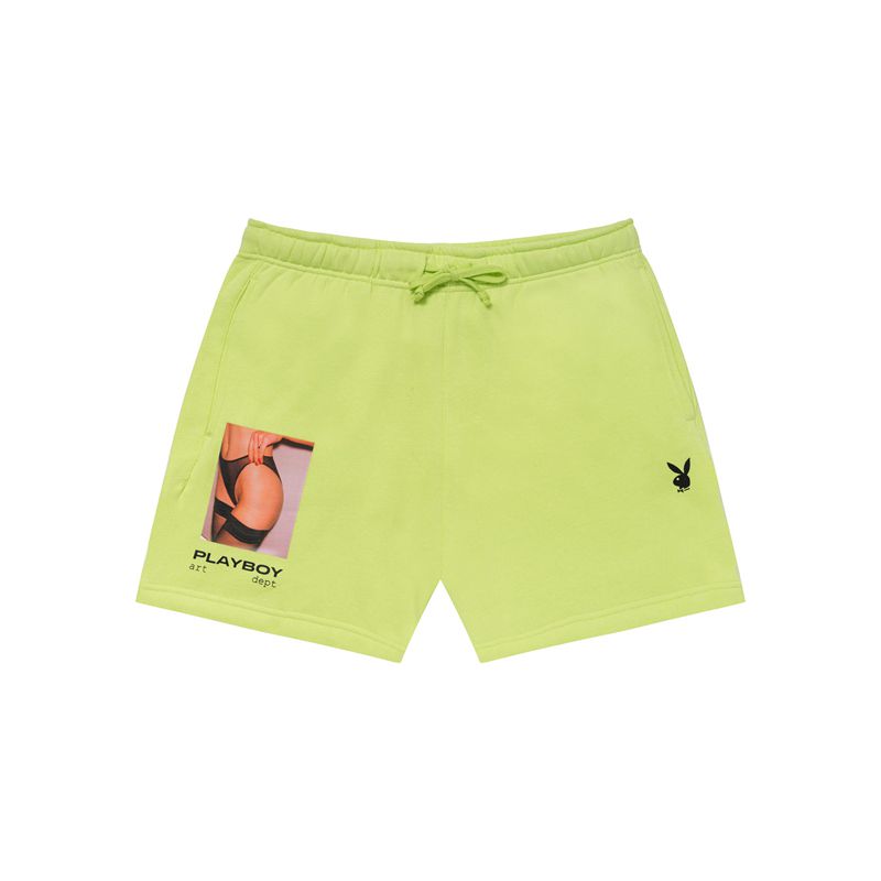 Calções Playboy Invite Only Sweats Masculino Verdes | JALRW5287