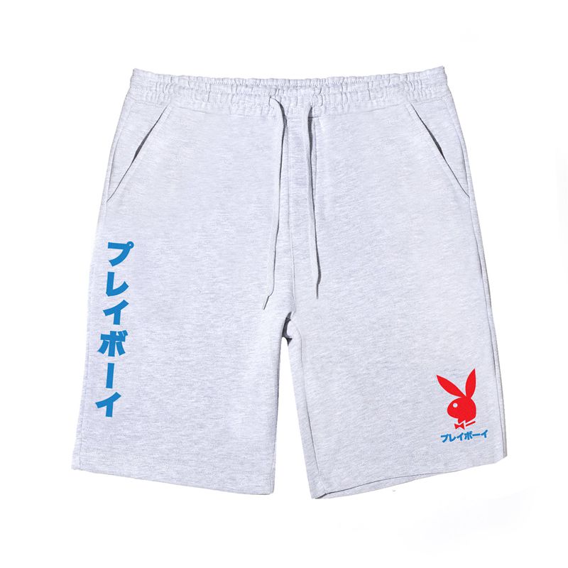 Calções Playboy Japanese Rabbit Head Sweats Masculino Pretas | OSYCB9718