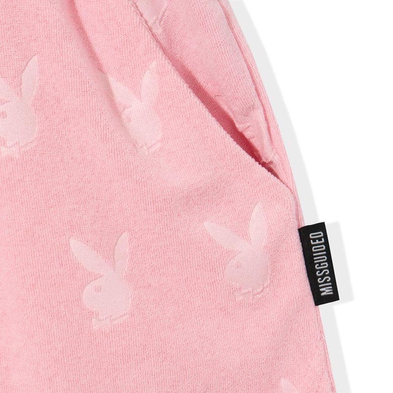 Calções Playboy Missguided Esportivos Corrida Feminino Rosa | IQCSU4325