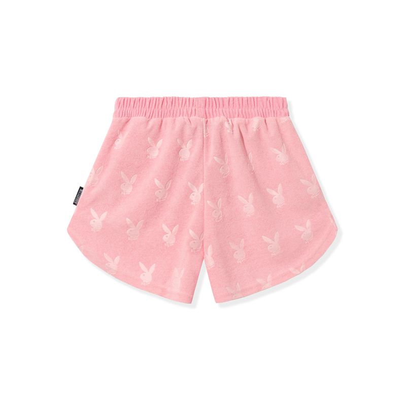 Calções Playboy Missguided Esportivos Corrida Feminino Rosa | IQCSU4325