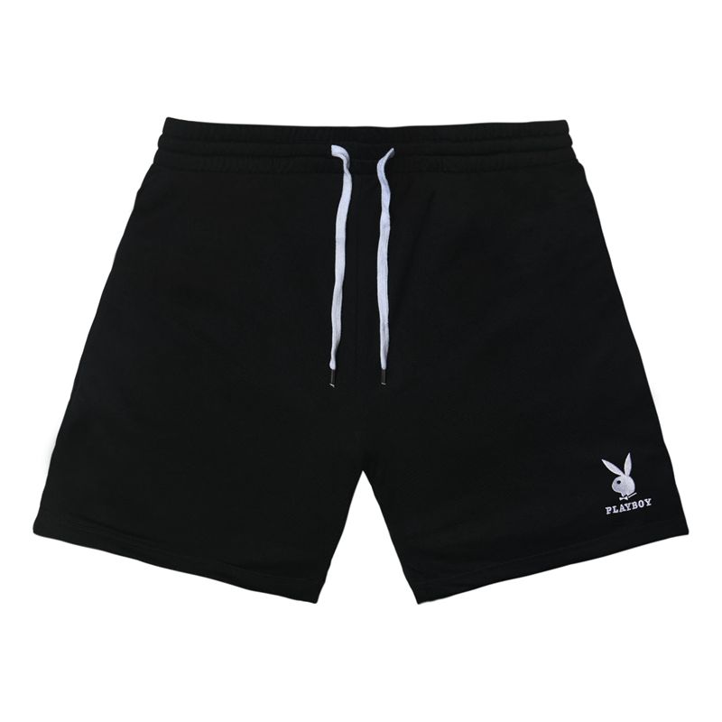 Calções Playboy Rabbit Head Mesh Masculino Pretas | LZRYA8130