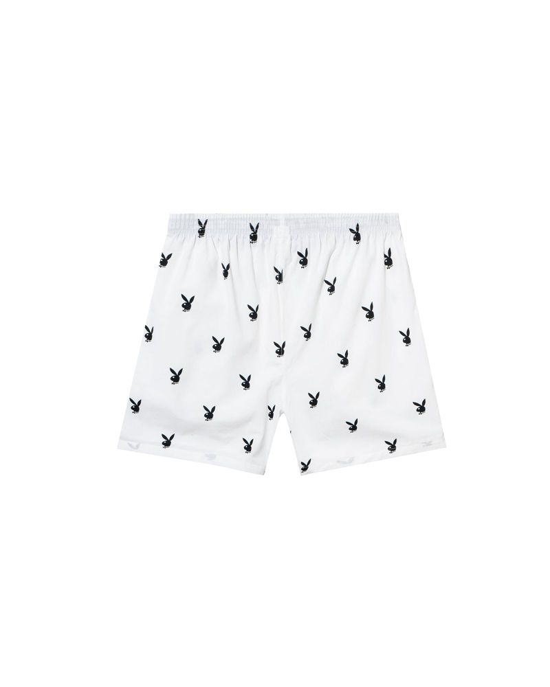 Calções Playboy Repeating Rabbit Head Lounge Masculino Azuis | XCASU2958