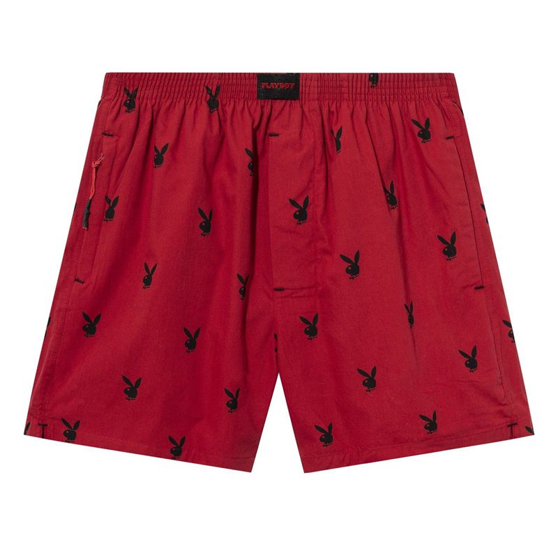 Calções Playboy Repeating Rabbit Head Lounge Masculino Azuis | XCASU2958