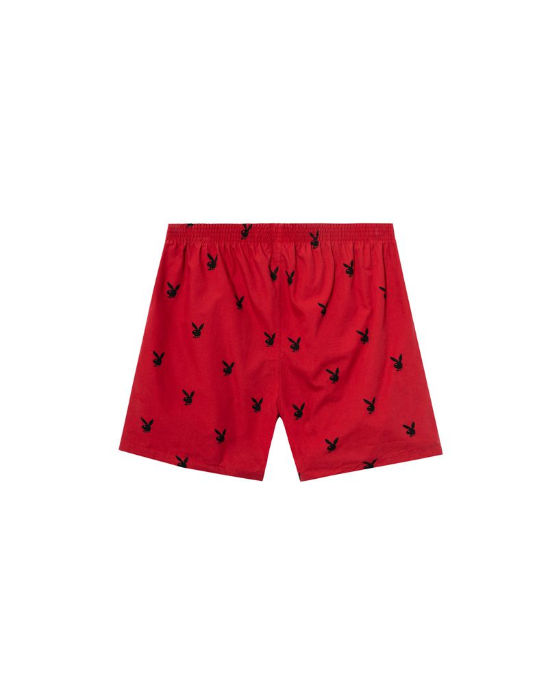 Calções Playboy Repeating Rabbit Head Lounge Masculino Azuis | XCASU2958